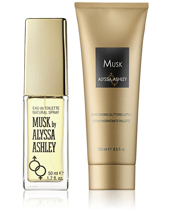 Alyssa Ashley Musk 50 ml EdT Set mit Glittering Hand & Body Moisturiser