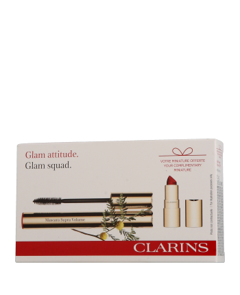 Clarins Mascara Supra Volume Set mit Joli Rouge