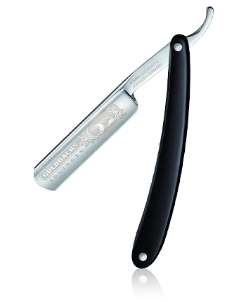 Golddachs Rasiermesser Griffschale Kunstoff schwarz