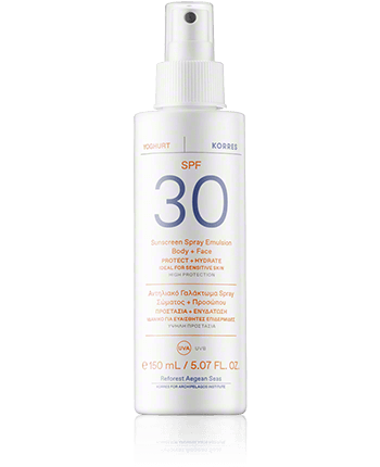 Korres Sun Care Yoghurt Sunscreen Spray Emulsion Body & Face SPF 30 (150 ml)