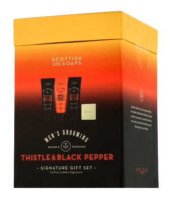 Scottish Fine Soaps Men's Grooming Thistle & Black Pepper Set mit Body Wash