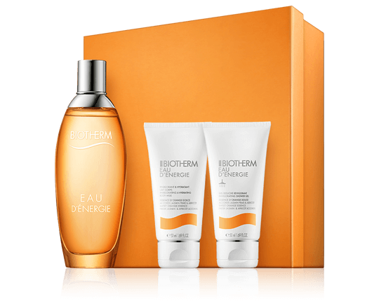 Biotherm Eau d'Énergie 100 ml EdT Set mit EdT Spray, Shower Gel & Body Milk