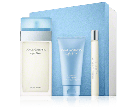 Dolce & Gabbana Light Blue 100 ml EdT Set mit Body Cream & Mini EdT
