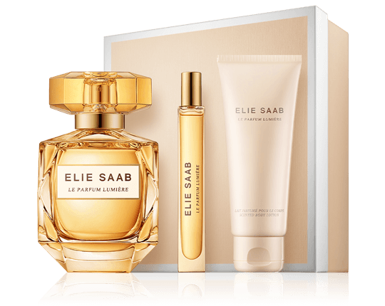 Elie Saab Le Parfum Lumière 90 ml EdP Set mit Body Lotion & Mini EdP