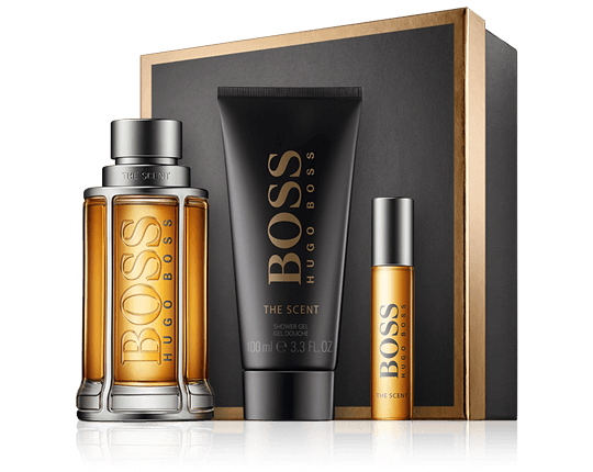 Hugo Boss The Scent 100 ml EdT Set mit Shower Gel & Mini EdT