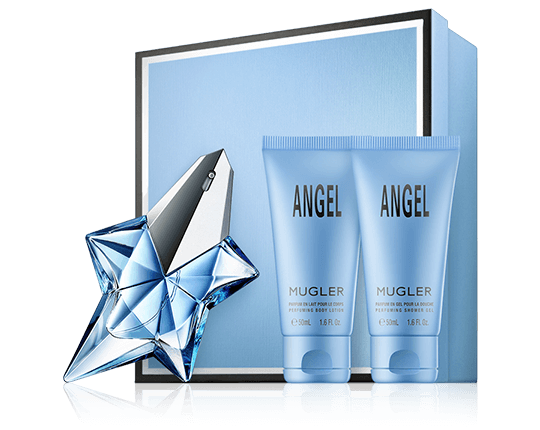 Thierry Mugler Angel 25 ml EdP nachfullbar mit Shower Gel Body Lotion