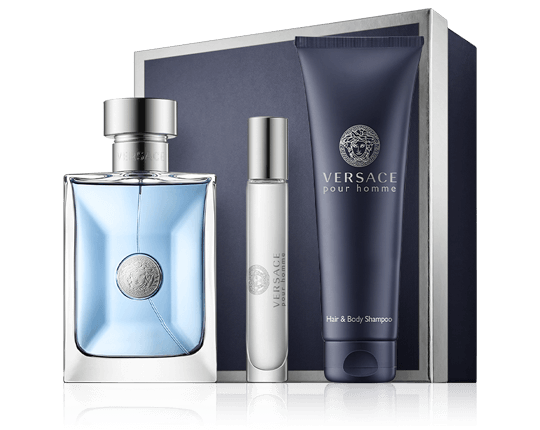Versace pour Homme 100 ml EdT Set mit Travel Spray