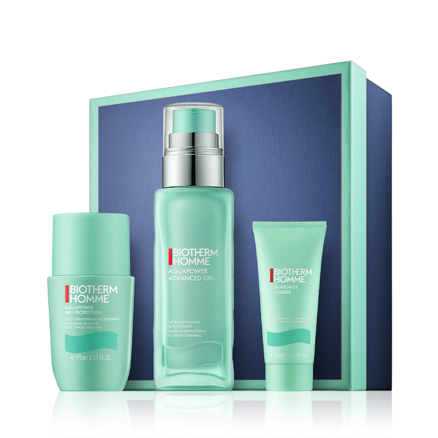 Biotherm Homme Aquapower Set mit 48H Protection & Cleanser