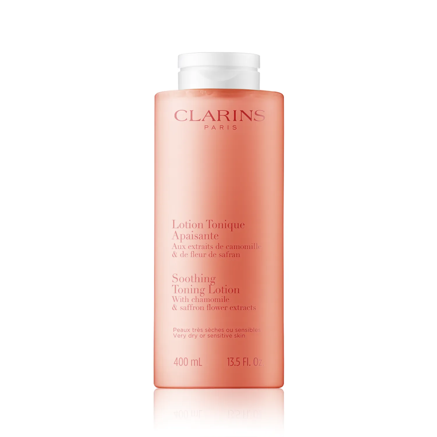 Clarins Nettoyage de Visage Lotion Tonique Apaisante - Rechargeable (400 ml)