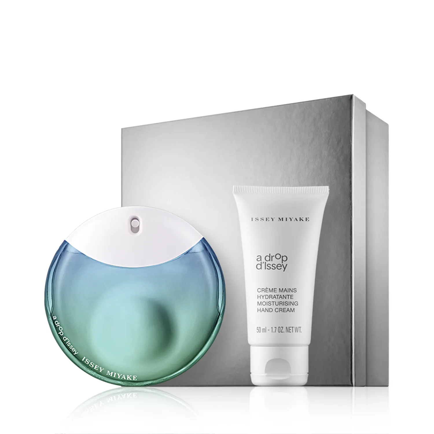 Issey Miyake A Drop d'Issey 50 ml EdP EdP Fraîche Set mit Hand Cream
