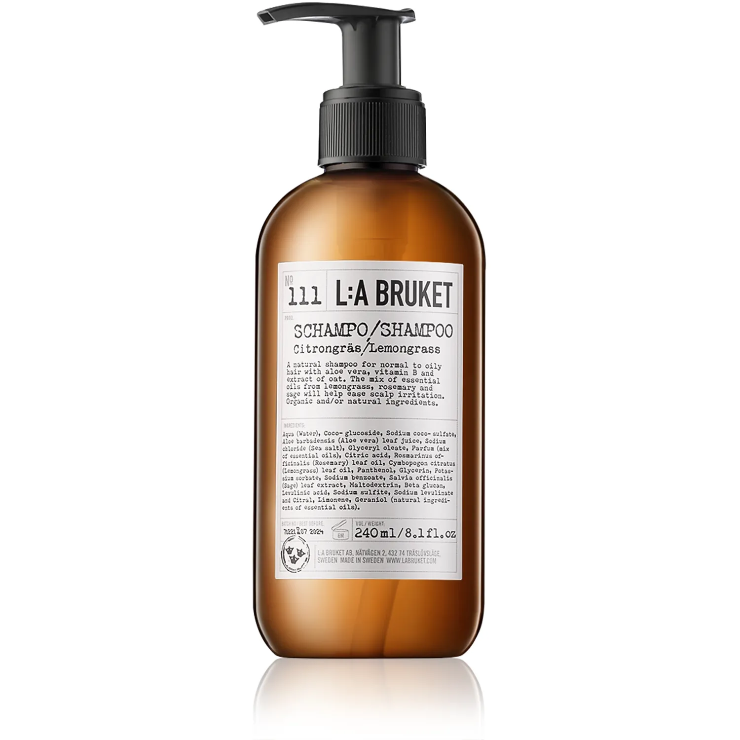 L:A BRUKET Hair Care 111 Shampoo Lemongrass (240 ml)