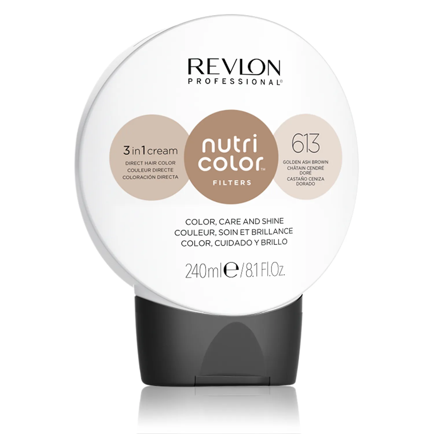 Revlon Professional Nutri Color Filters 3in1 Cream 613 Golden Ash Brown (240 ml)