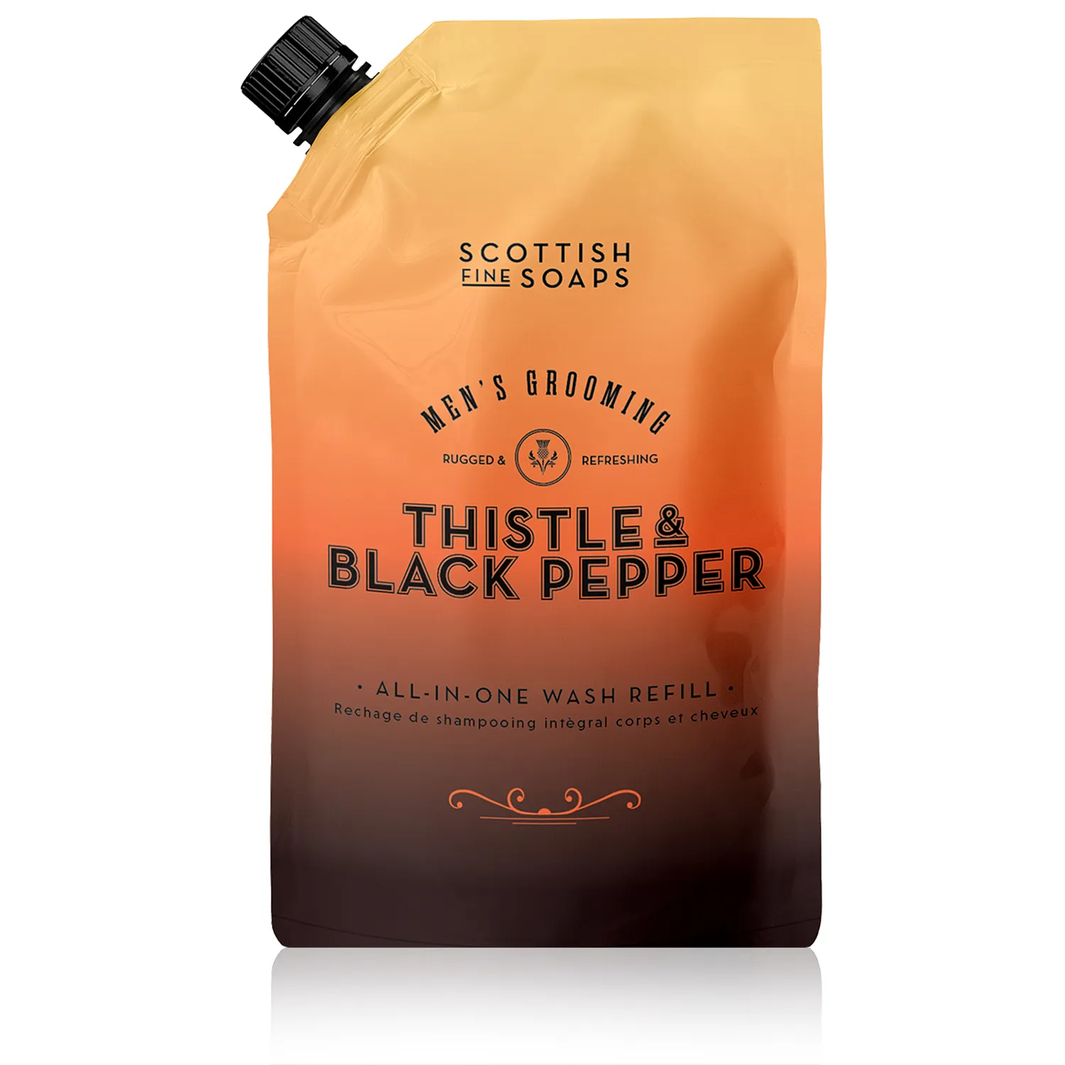 Scottish Fine Soaps Men's Grooming Thistle & Black Pepper All-in-One-Wash Refill (1200 ml)