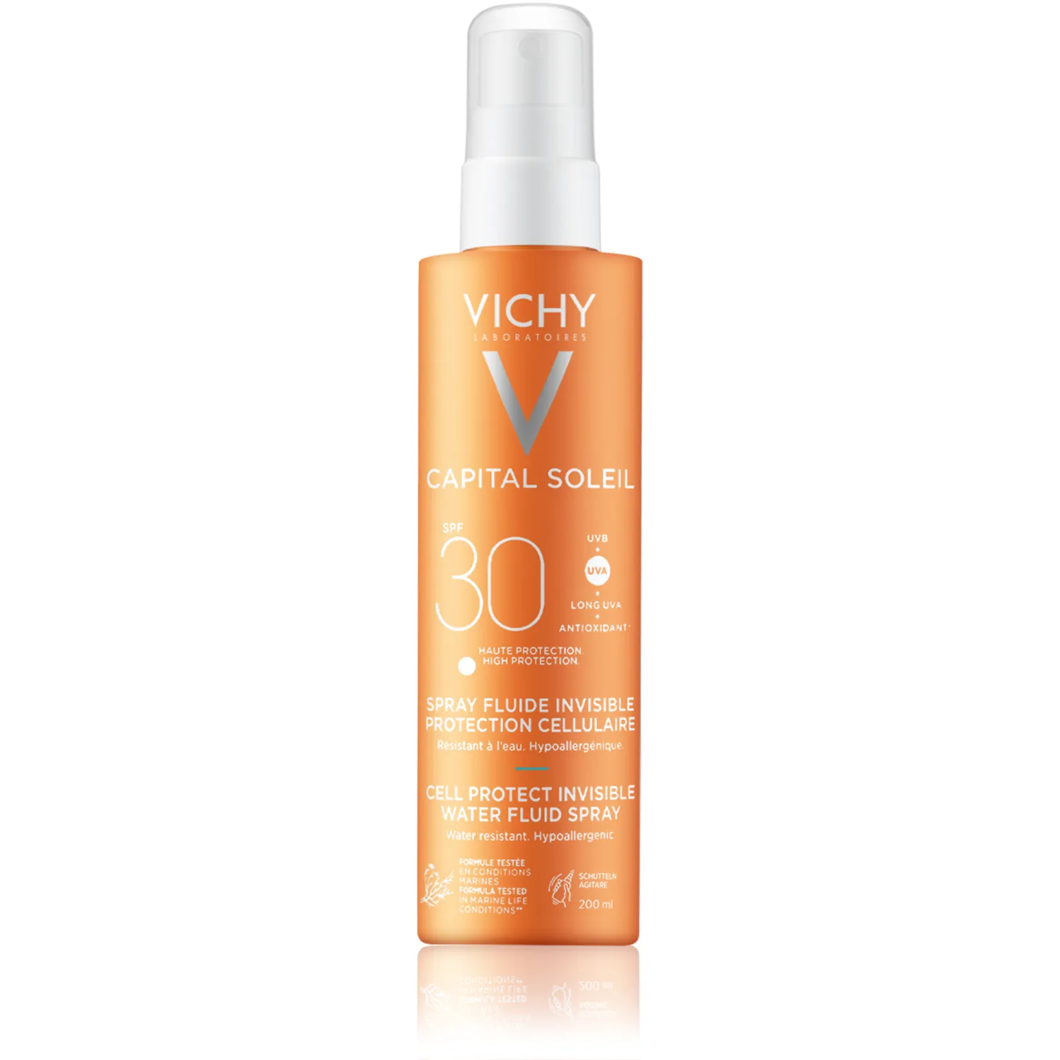 Vichy Capital Soleil Cell Protect Invisible Water Fluid Spray SPF 30 (200 ml)