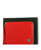 Erbe Solingen Maniküre-Etui aus Leder mit Reißverschluss und Anhänger in Rot Manicureset 5-teilig