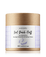 puremetics 3in1 Dusch-Fluff Sensibelchen - Duschgel, Bodylotion & Peeling in Einem Körperpeeling 250 g