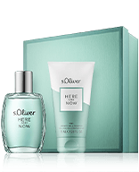 s.Oliver Here and Now for Men 30 ml EdT Set mit Shower Gel