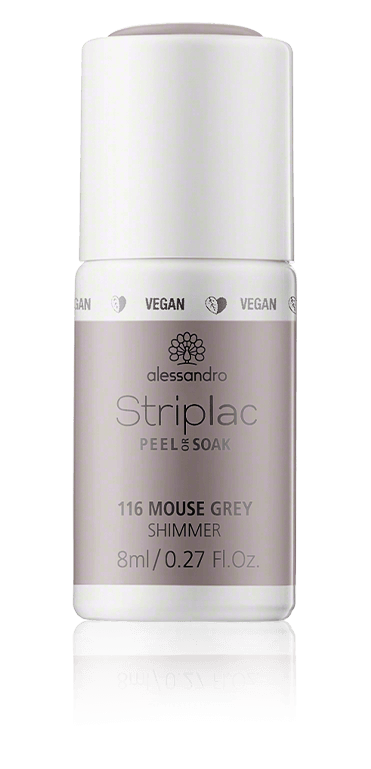 Alessandro Striplac Peel or Soak 116 Mouse Grey Shimmer (8 ml)