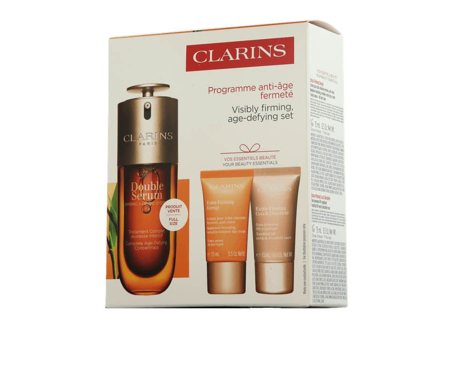 Clarins Double Serum Set mit Energy Cream & Cou & Décolleté