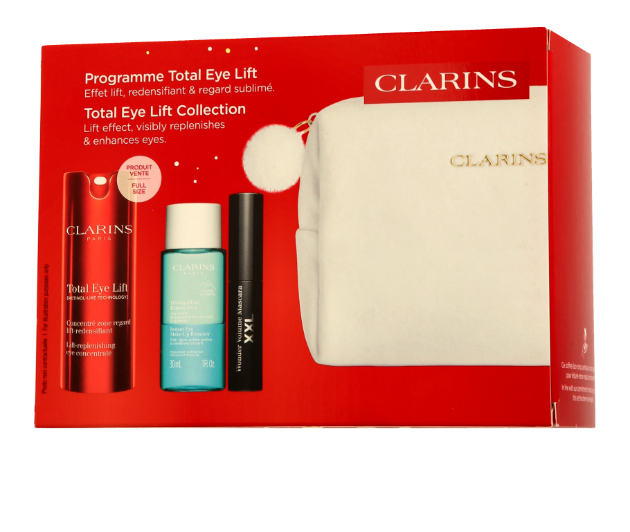 Clarins Total Eye Set mit Démaquillant Express Yeux und Wonder Volume Mascara XXL