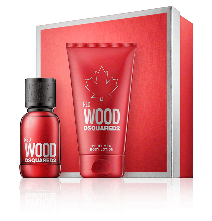 Dsquared² Red Wood 30 ml EdT Set mit Body Lotion