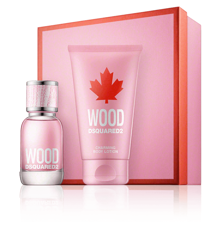 Dsquared² Wood pour Femme 30 ml EdT Set mit Body Lotion