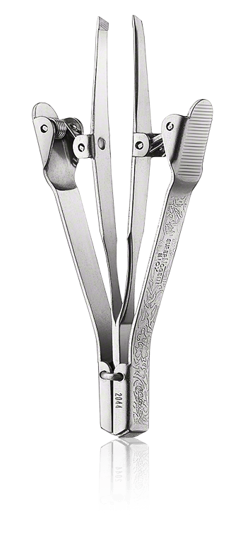 Erbe Solingen Pinzetten Automatische Pinzette Epilmatic, schräg (9 cm)