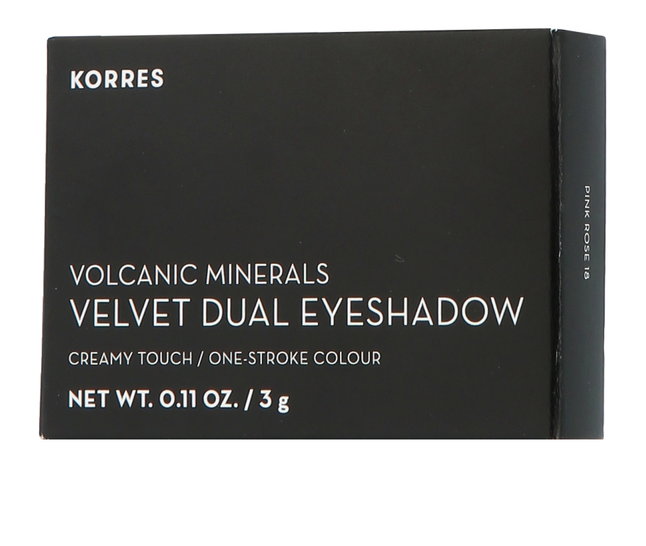 Korres Volcanic Minerals Velvet Dual Eyeshadow Palette Pink Rose 18 (3 g)