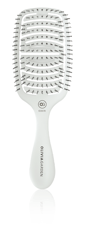Olivia Garden Essential Care Flex Fine Hair Bristles Ice White