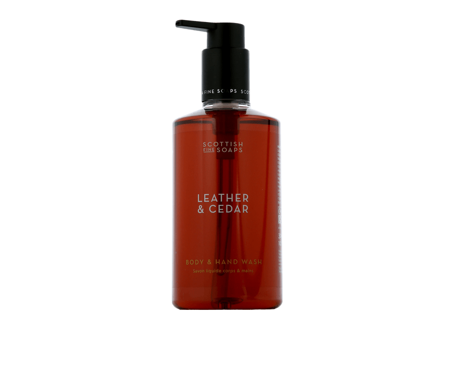 Scottish Fine Soaps Fine Fragrance Collection Leather & Cedar Body & Hand Wash (300 ml)