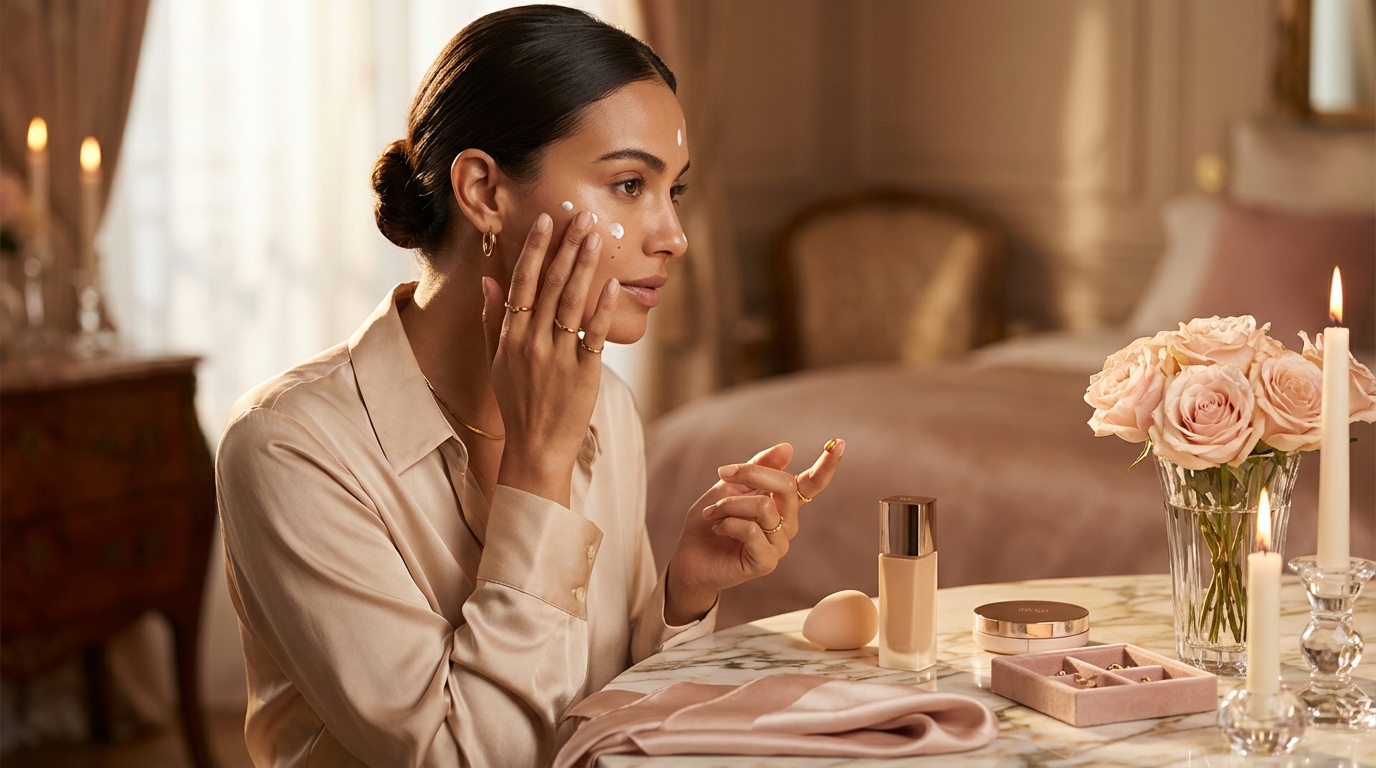 Hoe breng ik zonbescherming onder make-up aan zonder dat het gaat pillen of vet wordt?