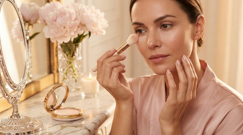 Hoe gebruik ik poeder om concealer onder de ogen te fixeren zonder dat het er droog uitziet?