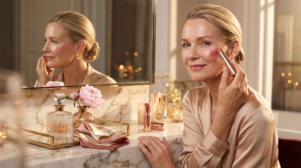 Hoe kan ik blush aanbrengen bij een rijpere huid zonder lijntjes extra te benadrukken?