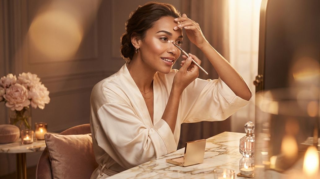 Hoe kan ik highlighter rondom de ogen gebruiken (bijv. in de ooghoek of onder de wenkbrauw)?