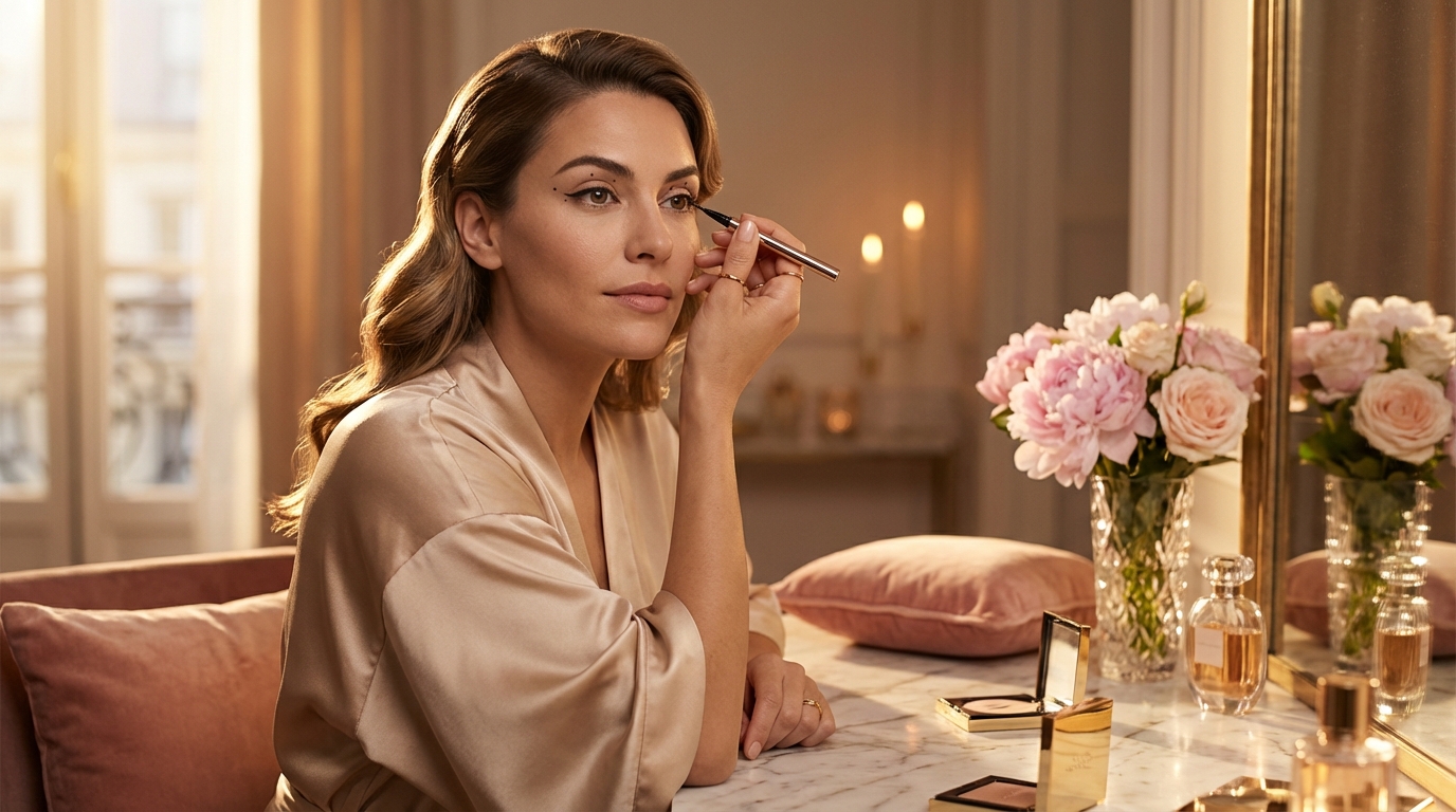 Hoe lukt een strakke eyelinerlijn, ook bij hangende oogleden?