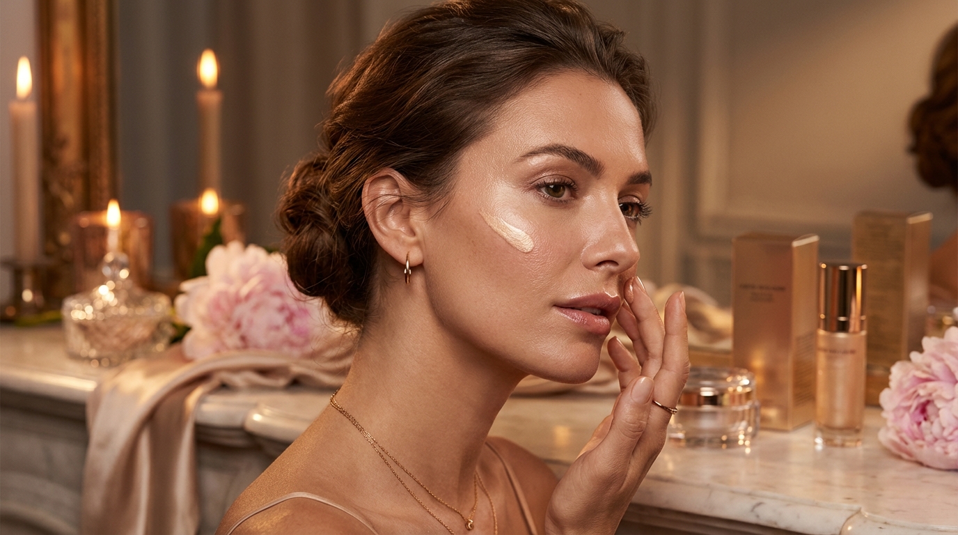 Hoe voorkom ik dat highlighter textuur en poriën te sterk benadrukt?