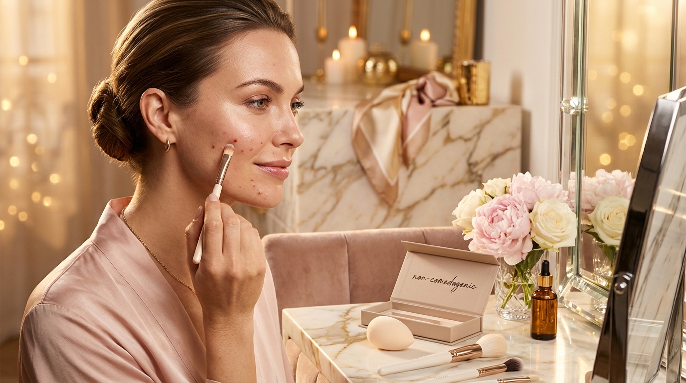 Verschlechtert Make-up Unreinheiten oder Akne?