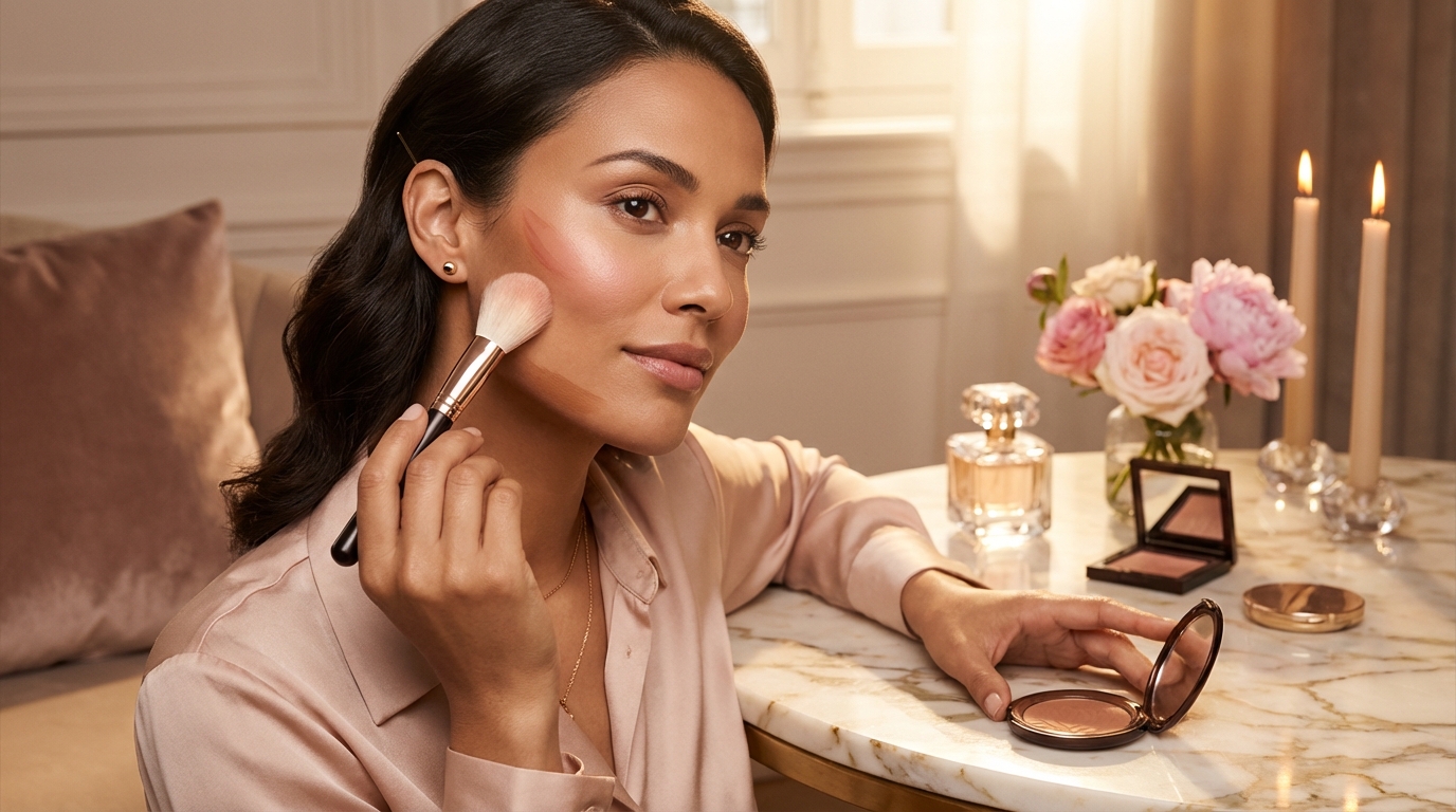 Waar breng ik blush en bronzer het beste aan, afhankelijk van mijn gezichtsvorm?