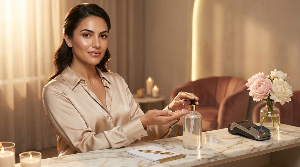 Welke hygiënemaatregelen gelden voor de ontvangst- en kassaomgeving in de nagelstudio?