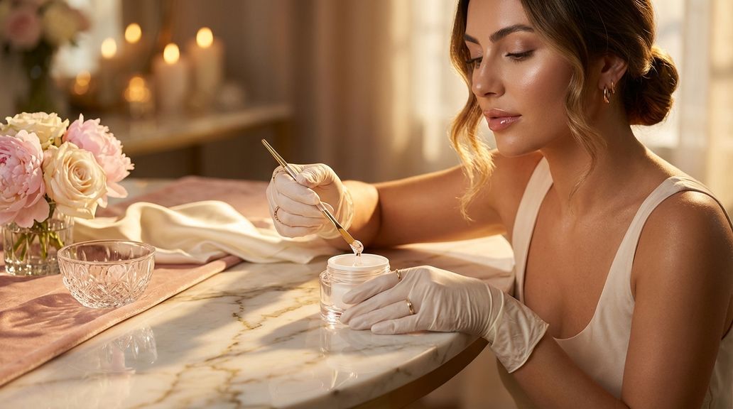 Welke hygiëneregels gelden voor het mengen en overgieten van vloeistoffen of gels in de nagelsalon?