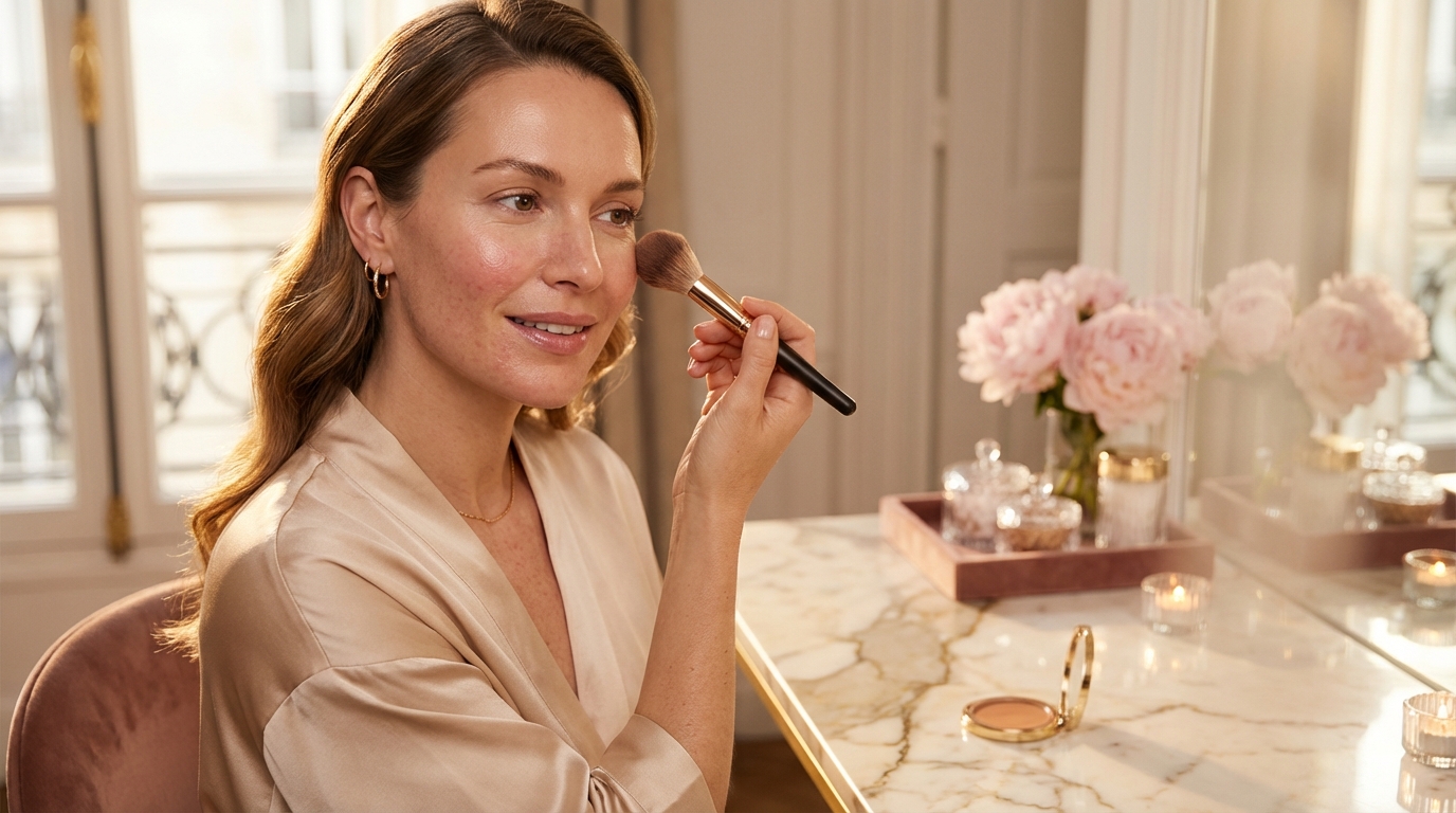 Welke soort bronzer en blush is geschikt voor een gevoelige of onzuivere huid?