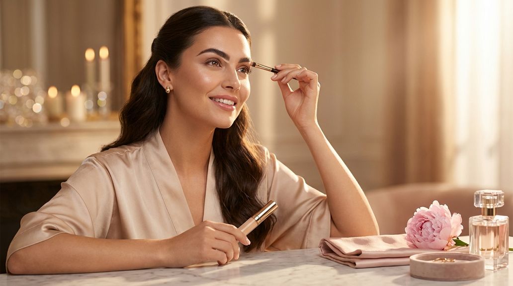 Wie arbeite ich Highlighter oder Concealer rund um die Augenbrauen ein, um sie präziser wirken zu lassen?