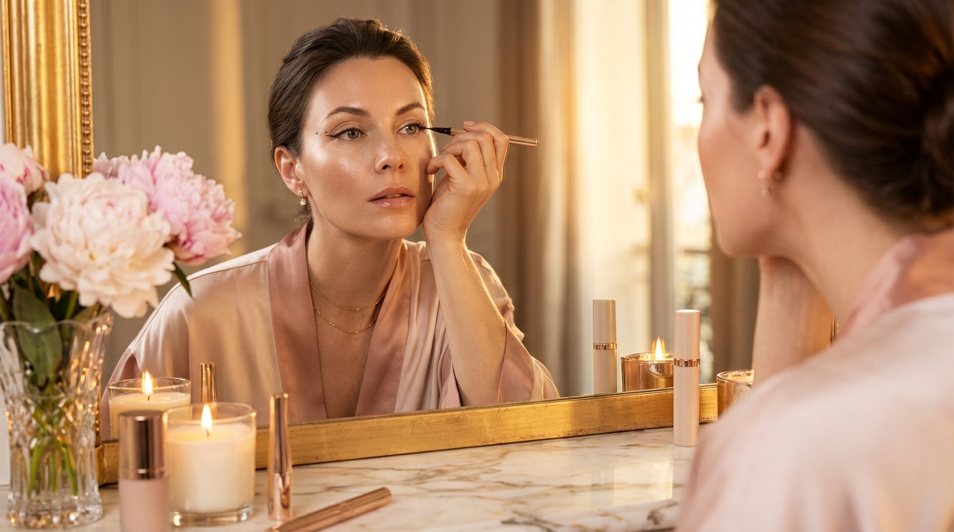 Wie gelingt ein sauberer Eyeliner-Strich, auch bei Schlupflidern?