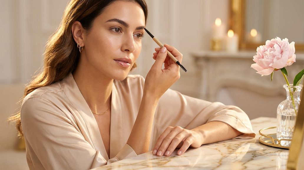 Wie kann ich den Übergang zwischen natürlicher Braue und geschminkter Partie weich und nahtlos gestalten?