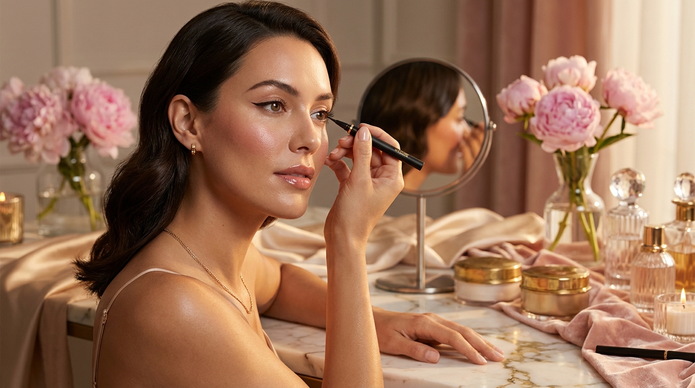 Wie kann ich mit Lidschatten und Eyeliner einen Lifting-Effekt am Auge erzielen?