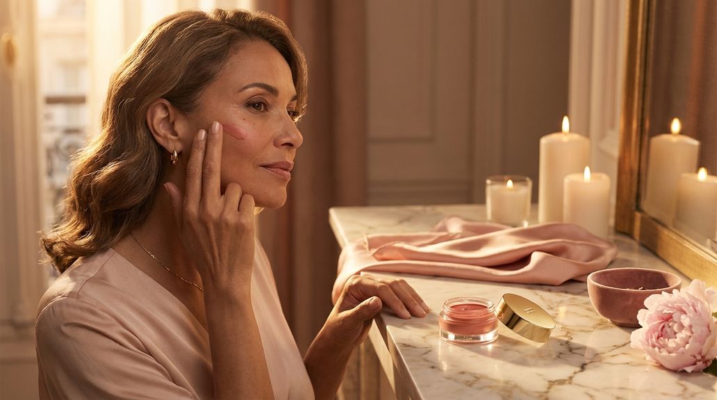 Wie kann ich Rouge bei reifer Haut anwenden, ohne Fältchen zu betonen?