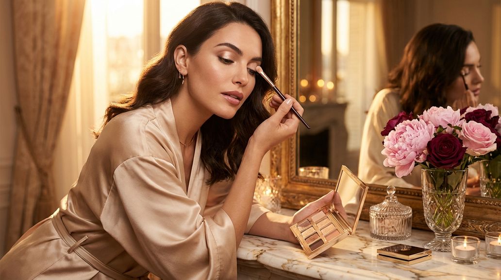 Wie setze ich schimmernden und matten Lidschatten richtig ein, um mehr Tiefe am Auge zu erzeugen?