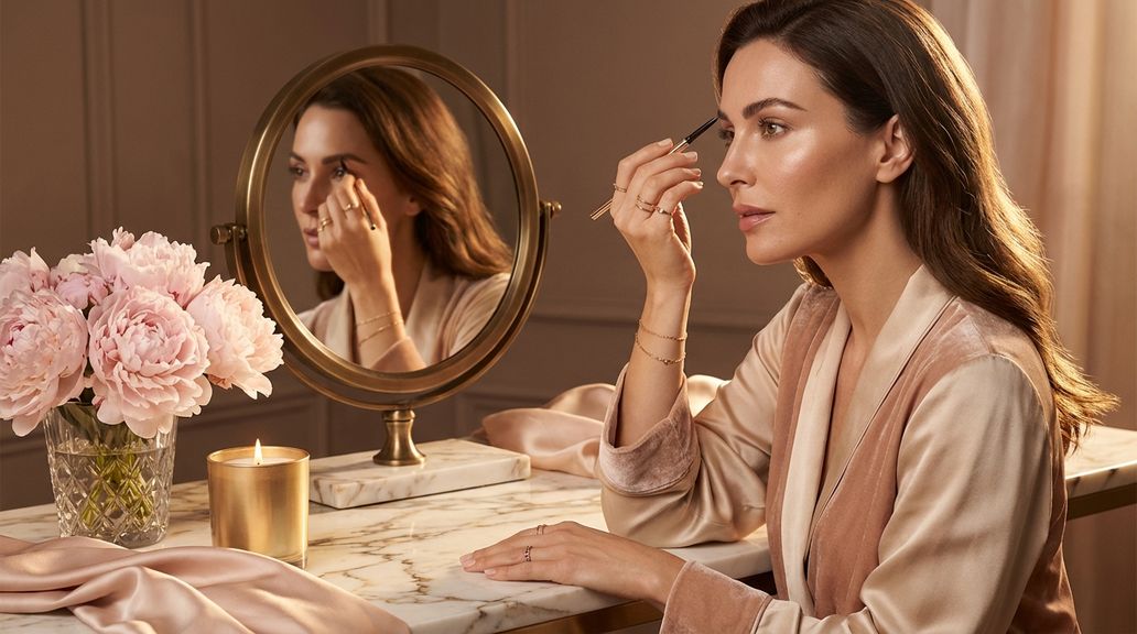 Wie verhindere ich, dass Augenbrauenprodukte an trockenen oder schuppigen Stellen fleckig wirken?