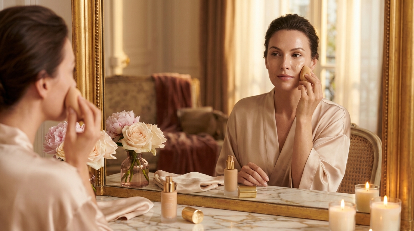 Wie verhindere ich, dass Foundation cakey aussieht oder sich absetzt?