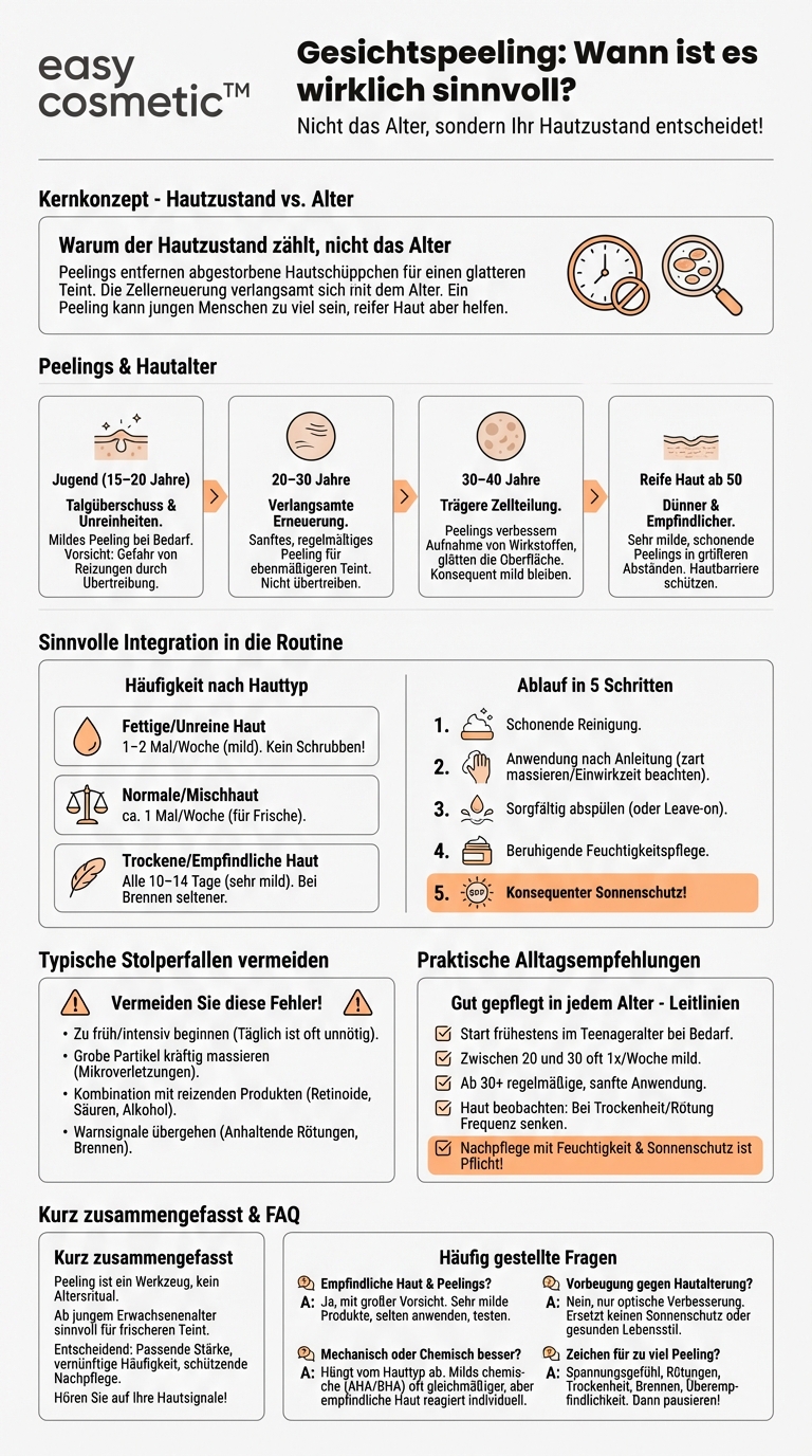 Ab welchem Alter lohnt sich ein regelmäßiges Gesichtspeeling?